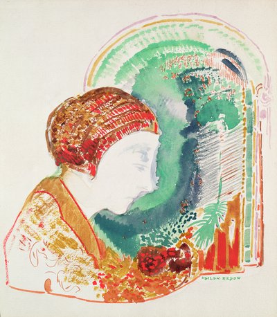 Profile of a Young Girl by Odilon Redon